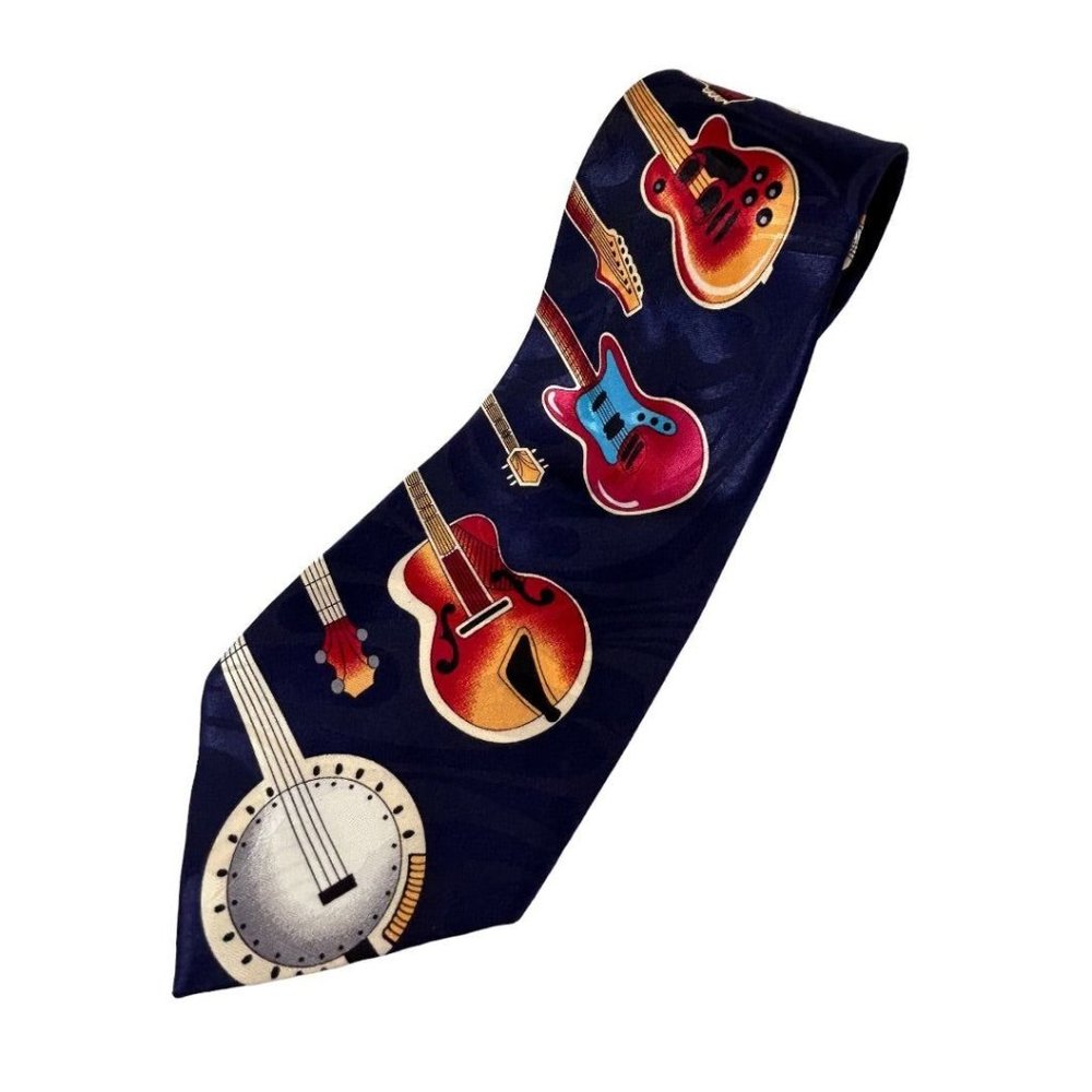Fratello Polyester Men's Necktie Music Stringed Instruments Hand Made 58" Tie